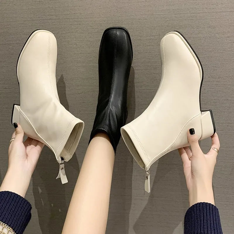 Women's Retro Style Elastic Socks Boots