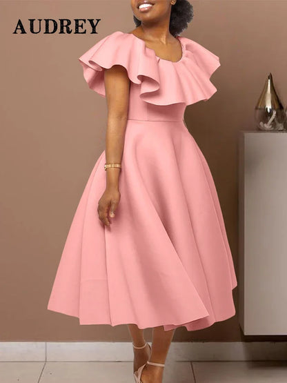 Ruffle Maiden Midi Dress