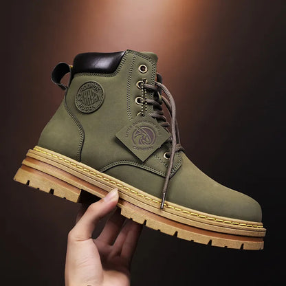 Men's Vegan Leather Lace-up Boots