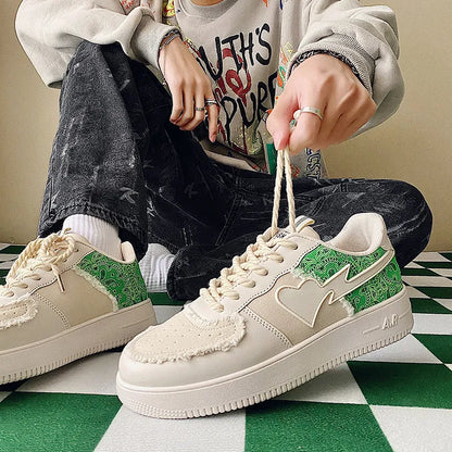 Trendy and Simple Hong Kong Style Men's Sneakers