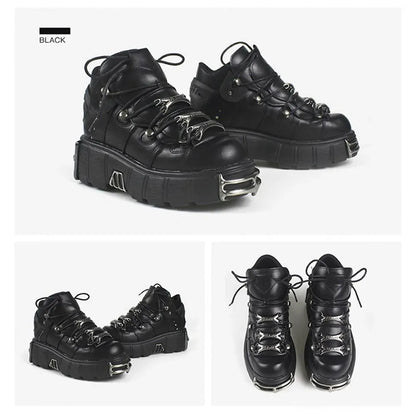 Women's Punk Lace Up Platform Boot