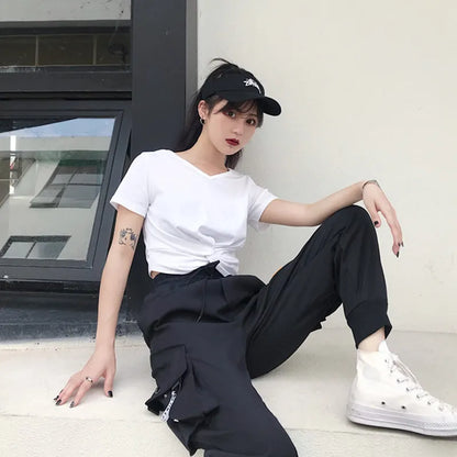 High-Waist Streetwear Cargo Pants