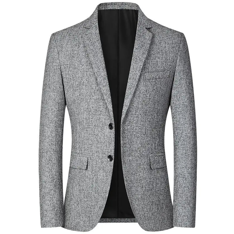Men's Lapel Collar Linen Look Blazer