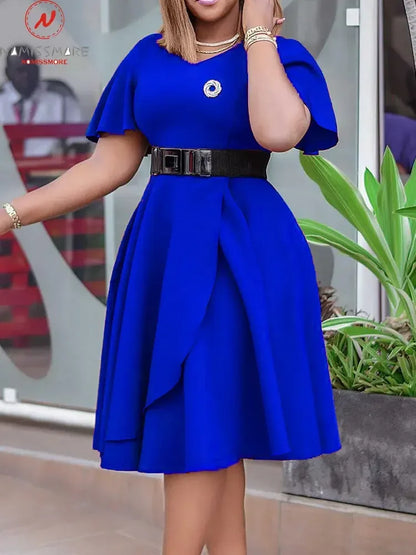 Women's A-Line Dress with Irregular Design