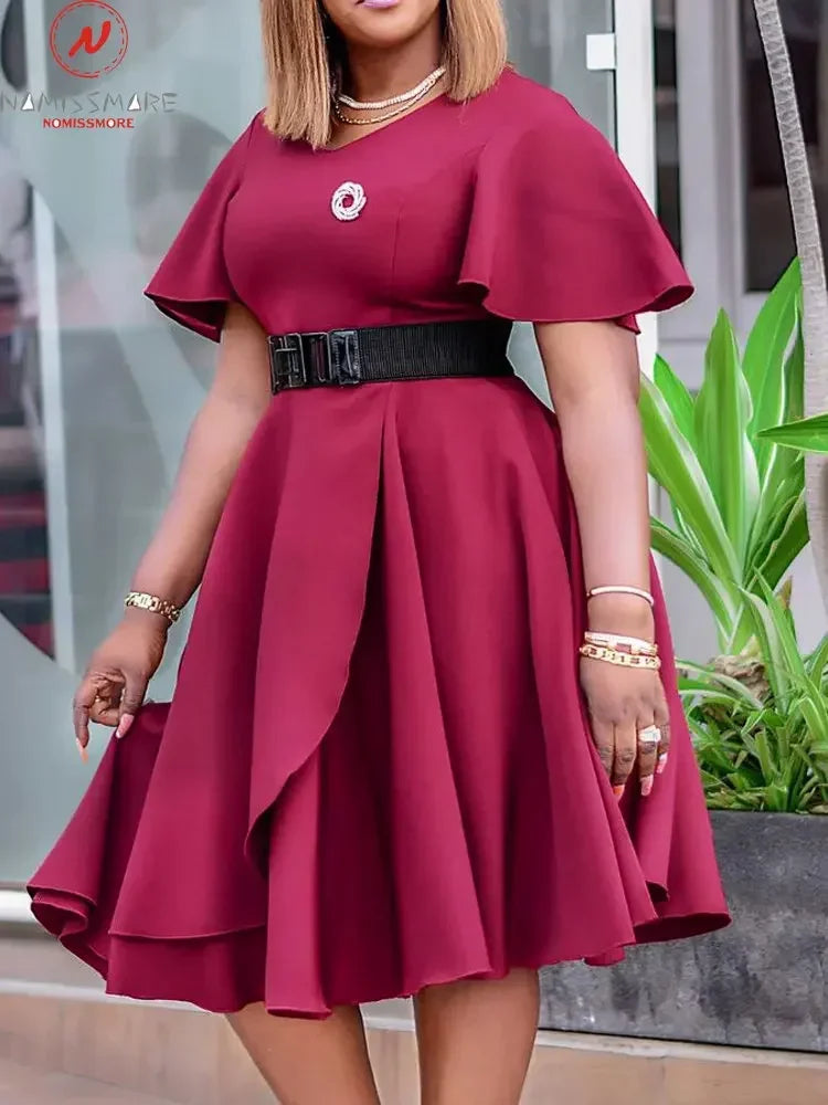 Women's A-Line Dress with Irregular Design