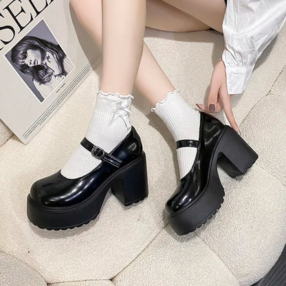 Mary Jane Platform Pumps Super High Heels