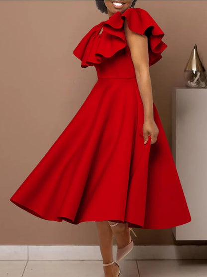 Ruffle Maiden Midi Dress