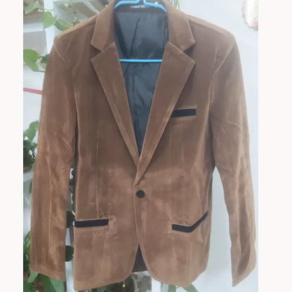 Men's Slim Fit Cotton Suit Blazer