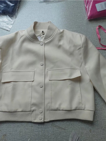 Bomber  Long Sleeve With Pockets  Coats