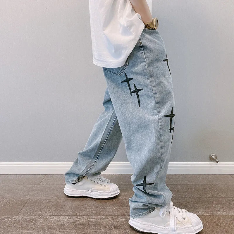 Streetwear Wide Leg Cargo Jeans