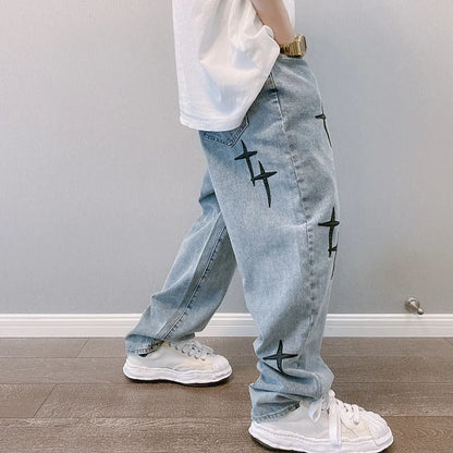 Streetwear Wide Leg Cargo Jeans
