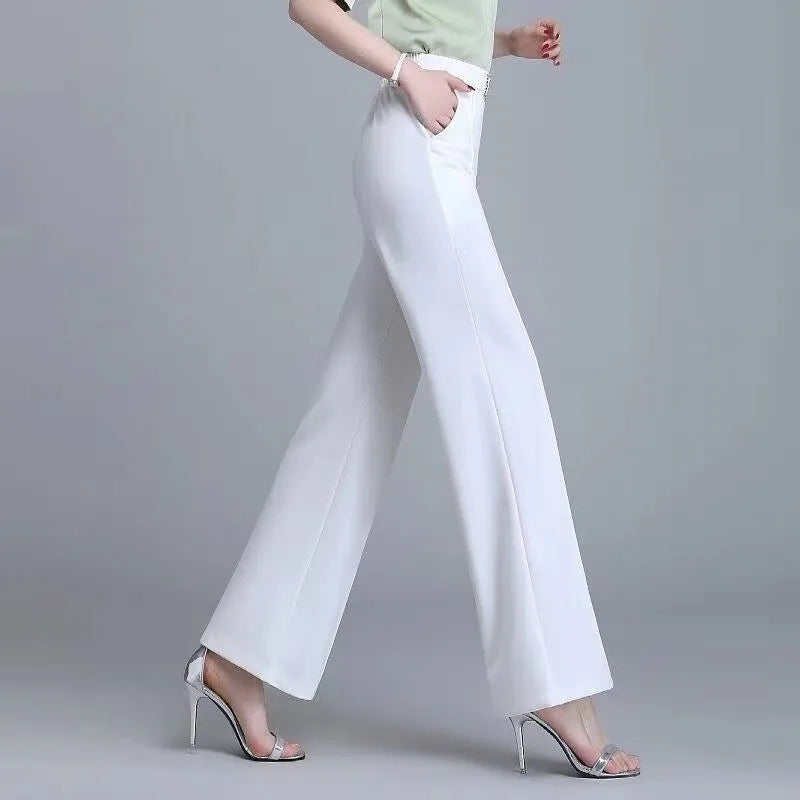 Fashion Office Belt Straight Suit Pant