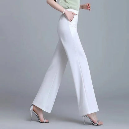 Fashion Office Belt Straight Suit Pant