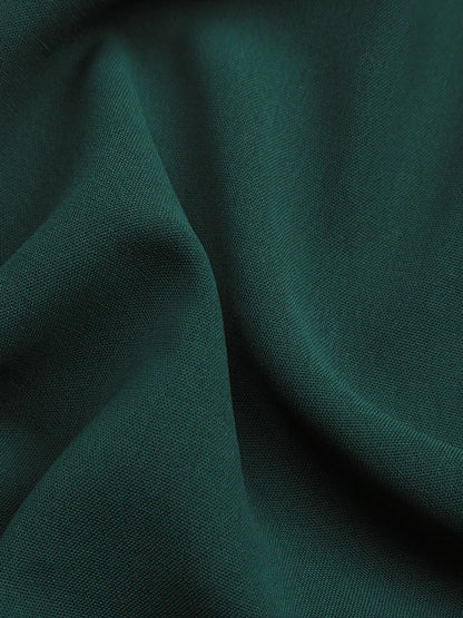 Women's Woven Round Neck Elegant Pleated Dress