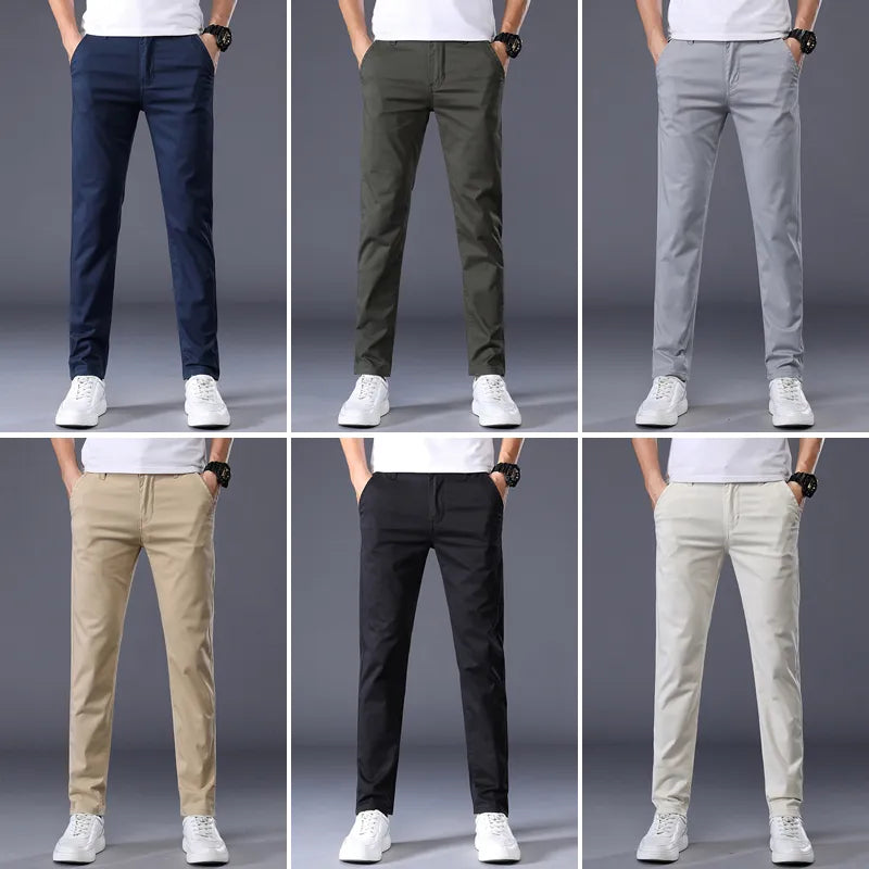 Men's Classic Solid Color Thin Casual Pants