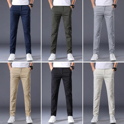 Men's Classic Solid Color Thin Casual Pants
