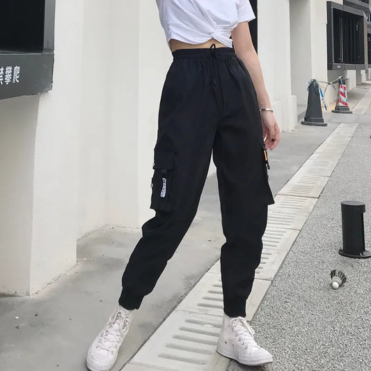 High-Waist Streetwear Cargo Pants