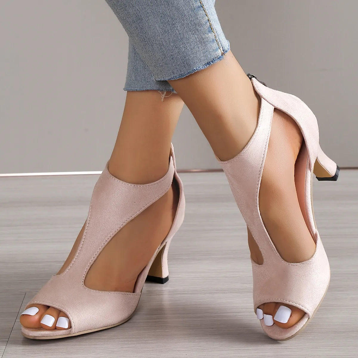 Bohemian Handmade Linen Wedge Heels