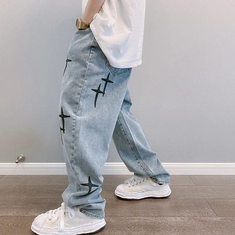 Streetwear Wide Leg Cargo Jeans