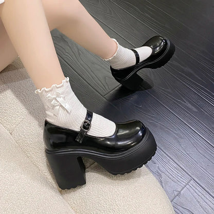 Mary Jane Platform Pumps Super High Heels