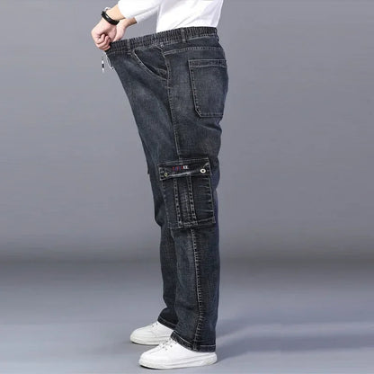 Men's High Waist Straight Jeans