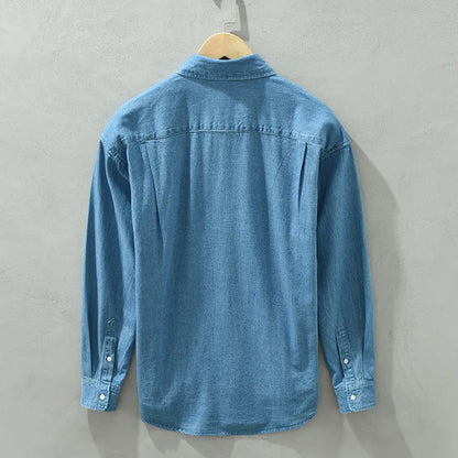 Men's Versatile Long Sleeve Denim Shirt