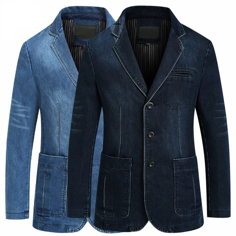 Men's Casual Denim Blazer