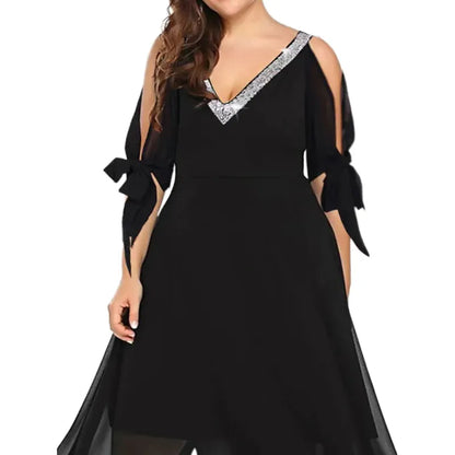 Plus Size Women's Chiffon Dress