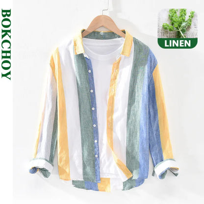 Striped Linen Shirts for Man