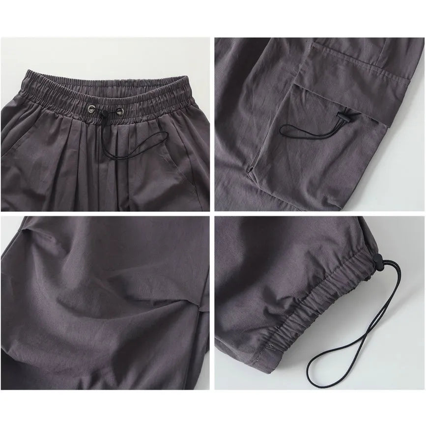 Casual Drawstring Cargo Pants