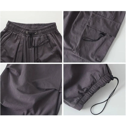 Casual Drawstring Cargo Pants
