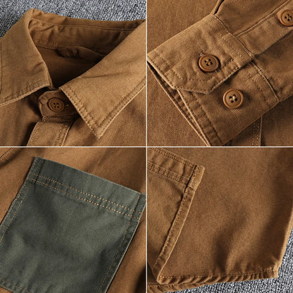 Woven Cotton Long Sleeve Shirt