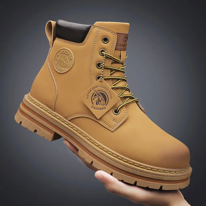 Men's Vegan Leather Lace-up Boots