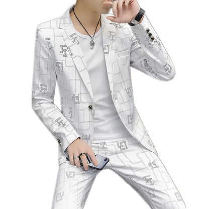 Men's Slim Fit One Button Blazer