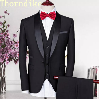 Men's Slim Business Three Piece Suits