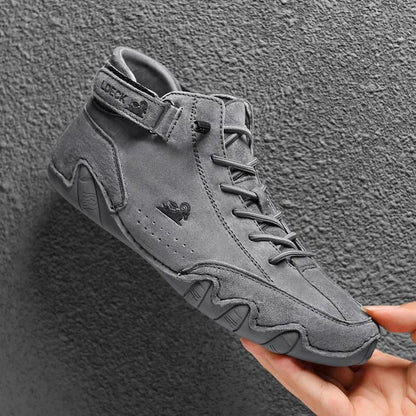 Italian Handmade Suede Velcro High Boots