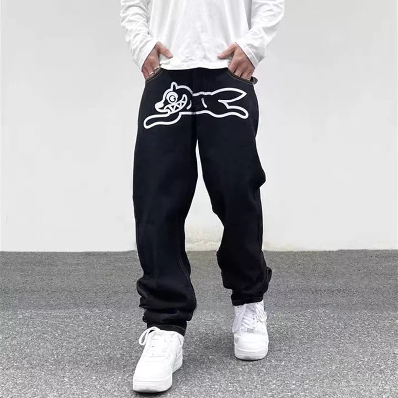 Ropa  Dog Print Baggy Streetwear Pants