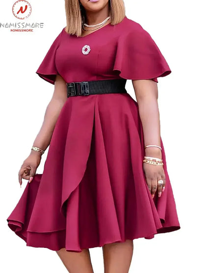 Women's A-Line Dress with Irregular Design