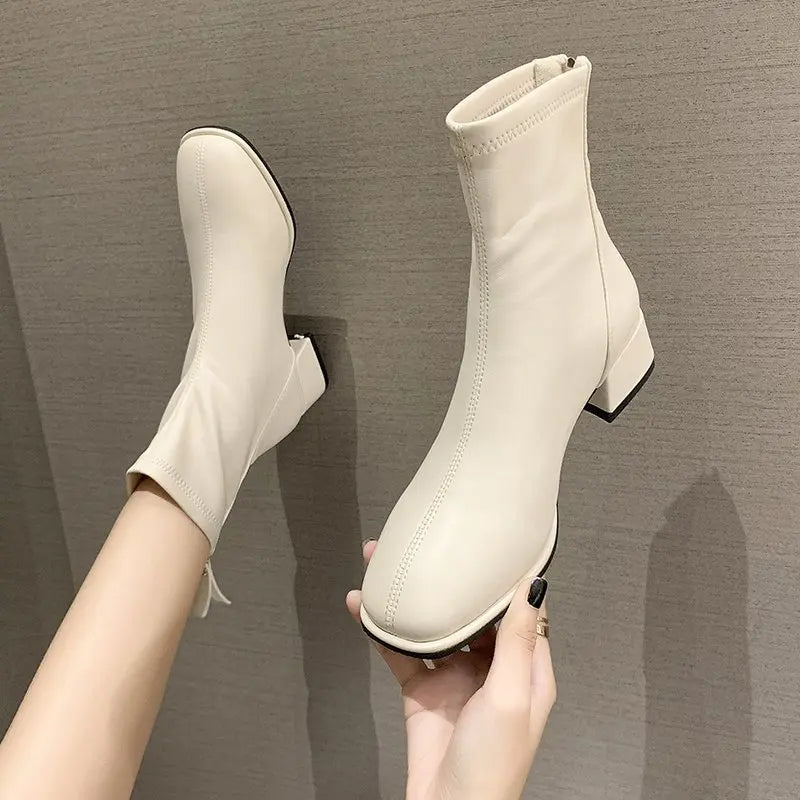 Women's Retro Style Elastic Socks Boots