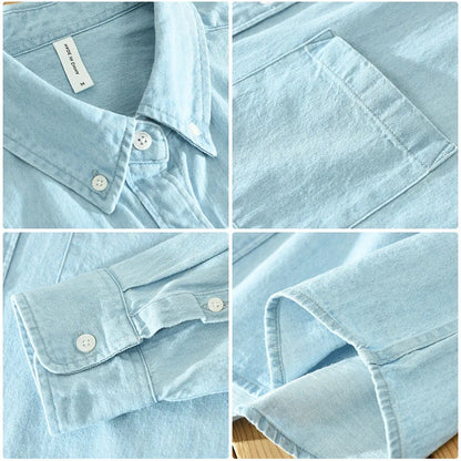 Men's Versatile Long Sleeve Denim Shirt