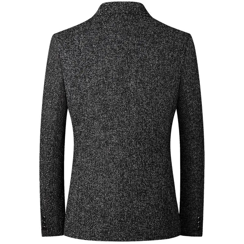 Men's Lapel Collar Linen Look Blazer