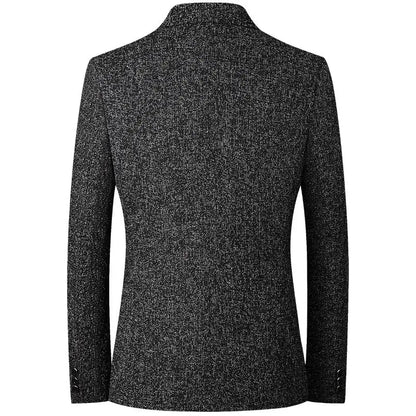Men's Lapel Collar Linen Look Blazer