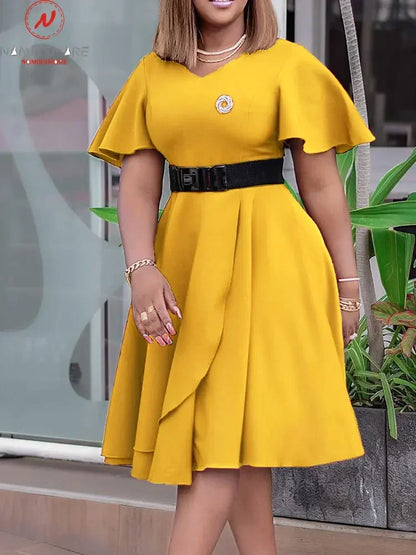 Women's A-Line Dress with Irregular Design