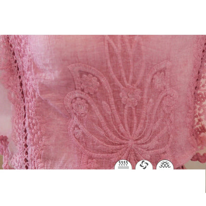 Butterfly Flower Half Sleeve Chiffon Blouse