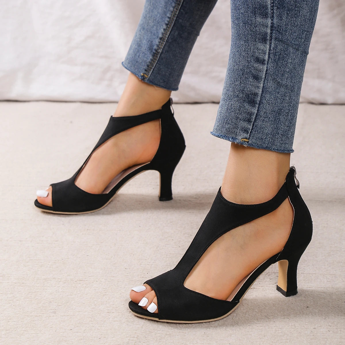 Bohemian Handmade Linen Wedge Heels