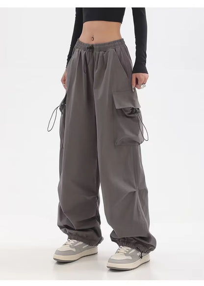 Casual Drawstring Cargo Pants