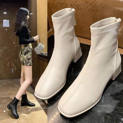 Women's Retro Style Elastic Socks Boots