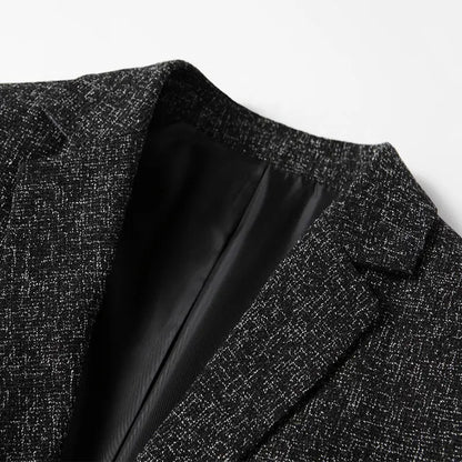 Men's Lapel Collar Linen Look Blazer