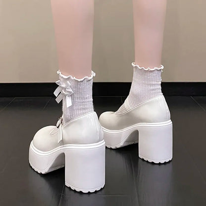 Mary Jane Platform Pumps Super High Heels