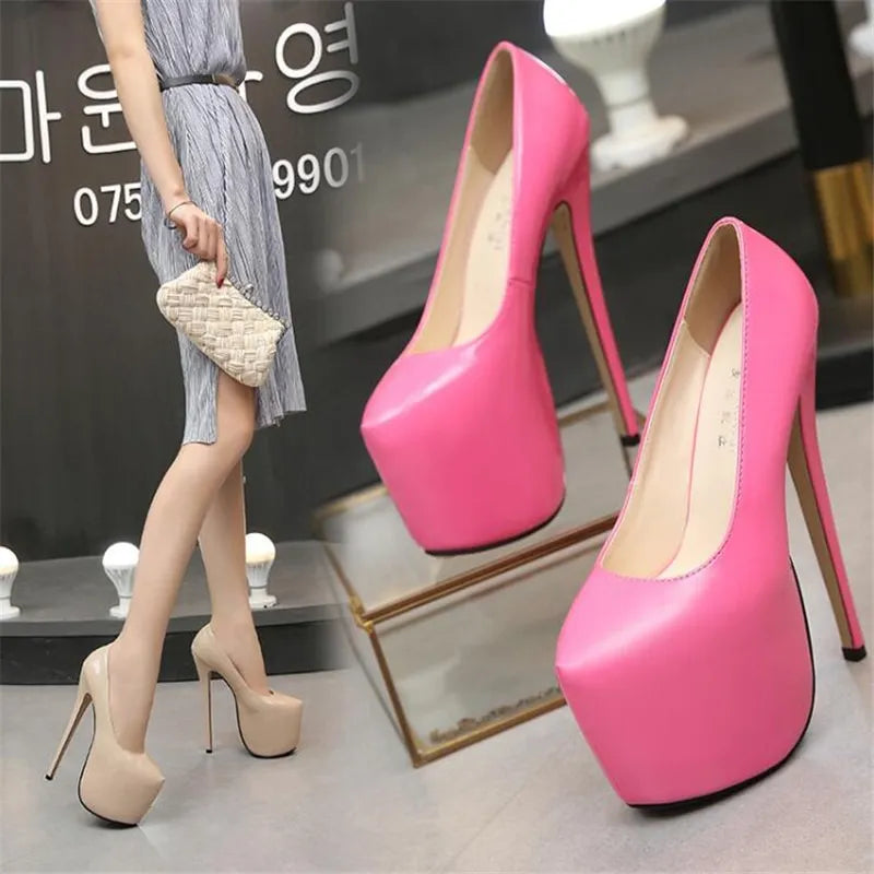 Women's Platform Pumps Super High slim Heels